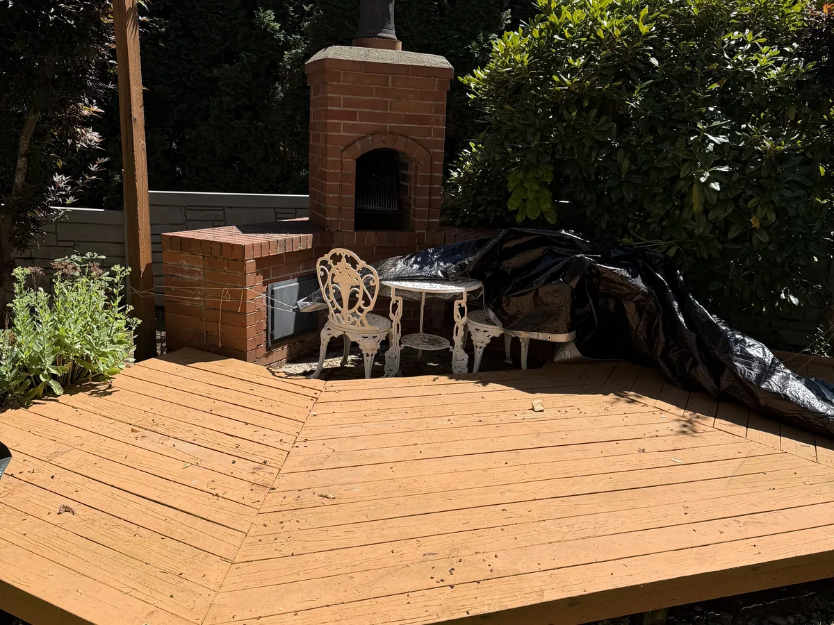 Outdoor space after a Columbia cleanout
